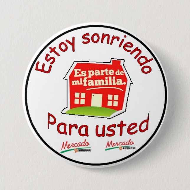 boton mercado pinback button (Front)