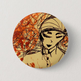 Boton - Rose Drawing Pinback Button