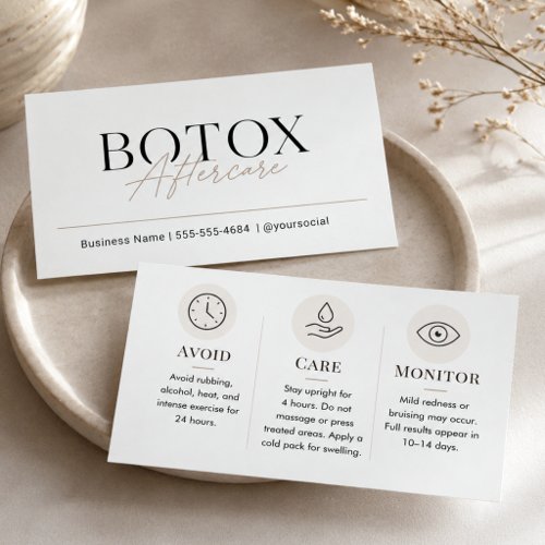 Botox Aftercare Beige Minimal Care Template