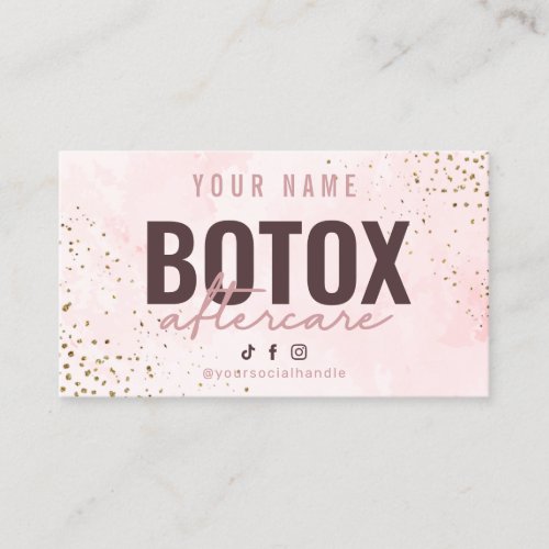 Botox Aftercare Card