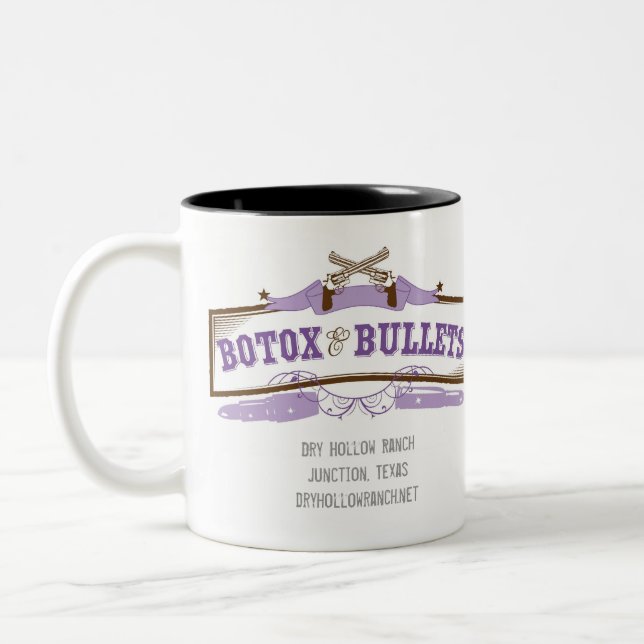 Botox and Bullets Coffee Mug (Left)