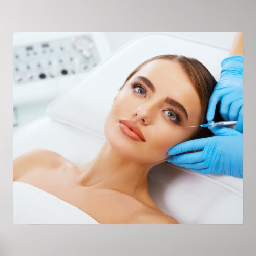 Botox and filler injections by esthetic doctor poster