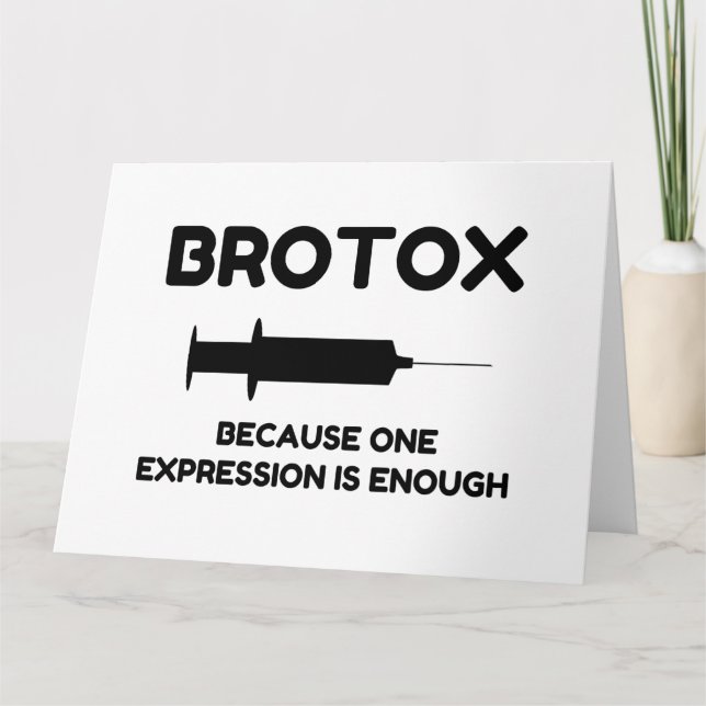 Botox Expression Letterpress Thank You Card (Front)