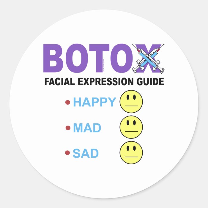 BOTOX facial expression guide Stickers