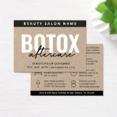 Botox Filler Injection Aftercare Instruction Card (Desk)