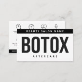 Botox Lip Filler instructions Editable Aftercare Business Card (Front/Back)