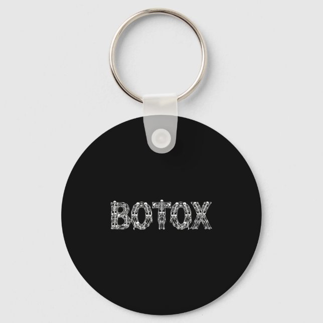 Botox Nurse Injector Dancing Skeleton Esthetician  Keychain (Front)