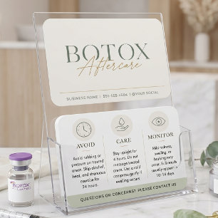 Botox Sage Green Minimal Aftercare Instructions