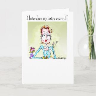 Botox wears off funny women humor birthday card