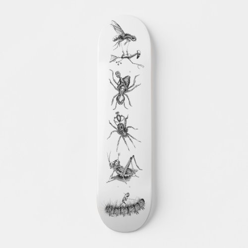 Bots Riding Bugs Collage Skateboard Deck