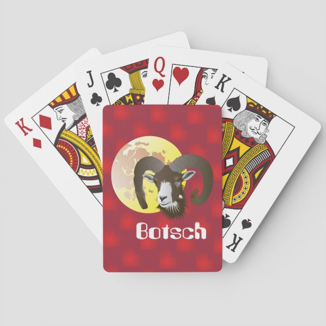 Botsch 21 mars fin 20 avrigl Gieu da chartas Poker Cards (Back)