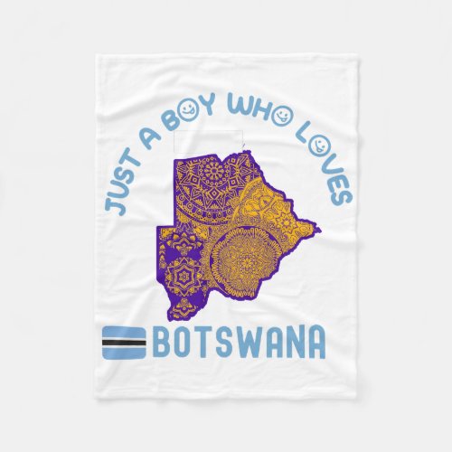 Botswana African country Fleece Blanket
