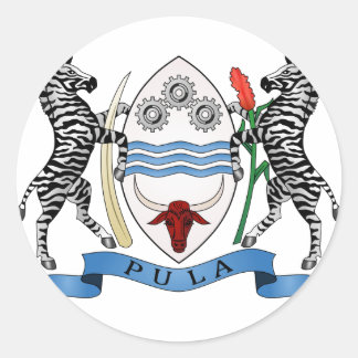 Botswana Coat of Arms Classic Round Sticker