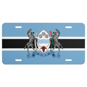 Botswana Coat of Arms/ Flag License Plate