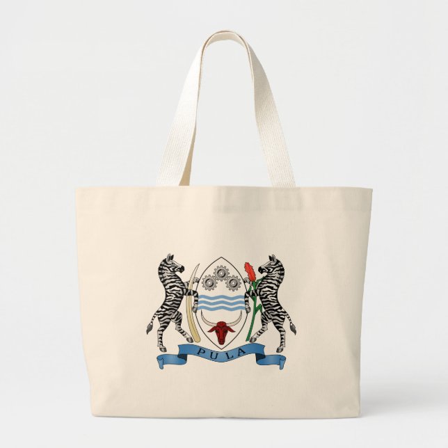 Botswana Coat of Arms Large Tote Bag (Front)