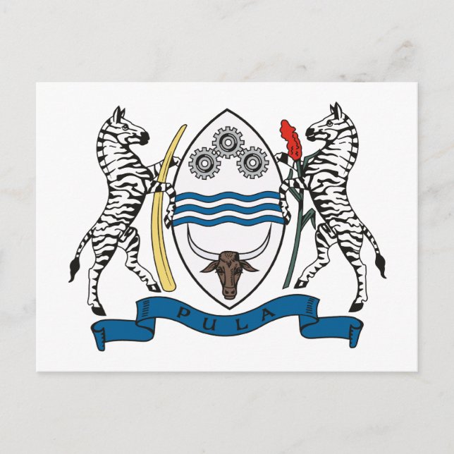 Botswana Coat of Arms Postcard (Front)