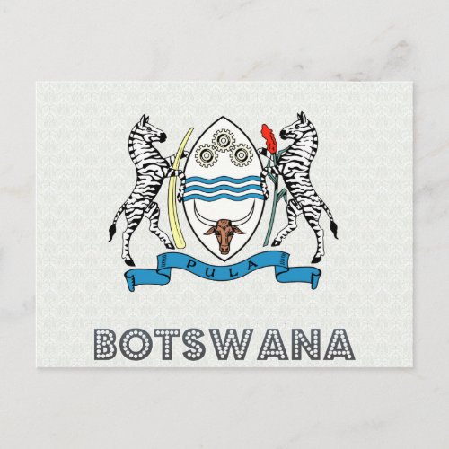 Botswana Coat of Arms Postcard