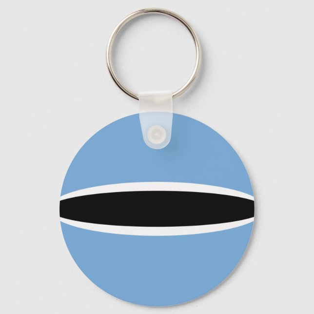 Botswana Fisheye Flag Keychain (Front)