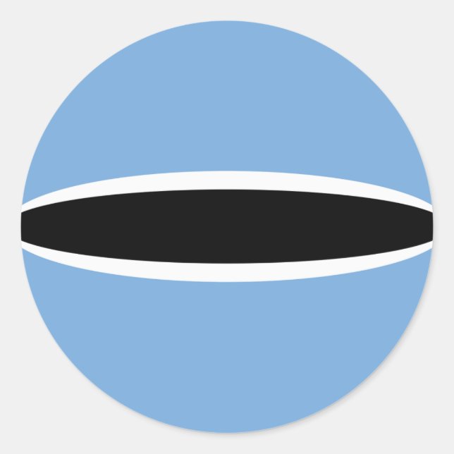 Botswana Fisheye Flag Sticker (Front)