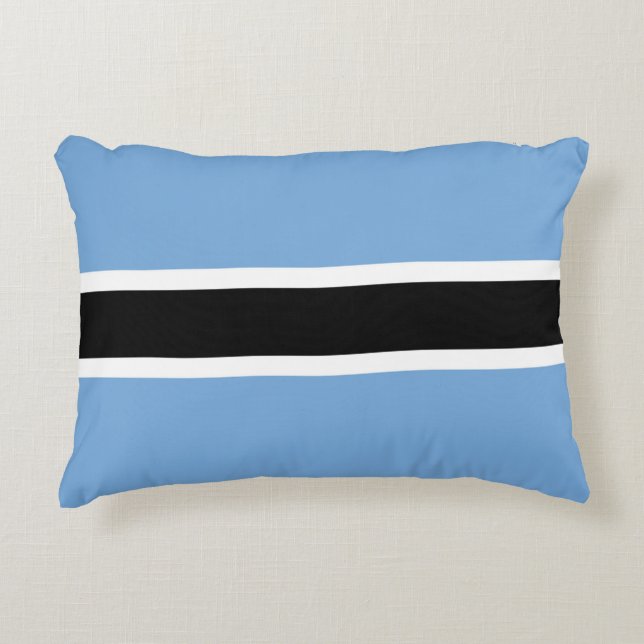 Botswana flag accent pillow (Front)