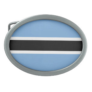 Botswana flag belt buckle