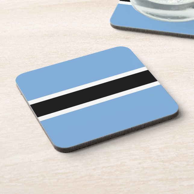 Botswana flag beverage coaster (Left Side)
