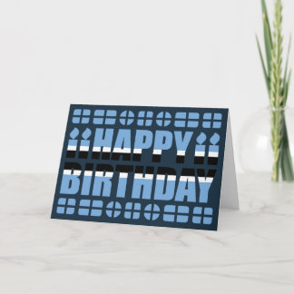 Botswana Flag Birthday Card