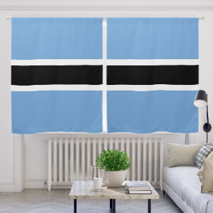 Botswana flag blackout curtains