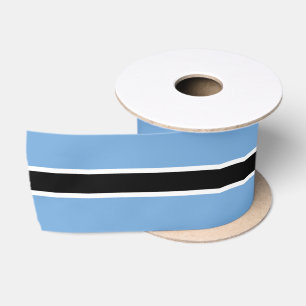Botswana Flag & Botswana travel, holiday/sports Satin Ribbon