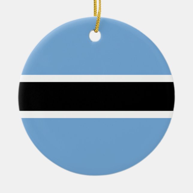 Botswana Flag Ceramic Ornament (Front)