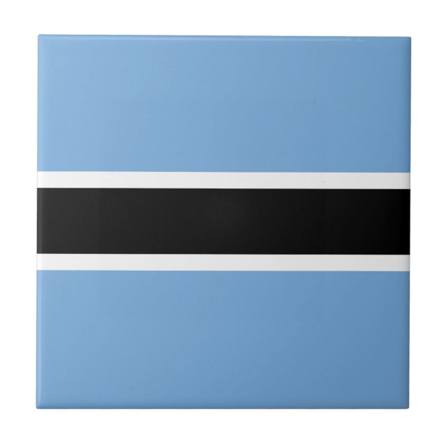 Botswana Flag Ceramic Tile (Front)