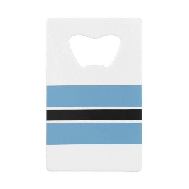 Botswana Flag Credit Card Bottle Opener (Front)
