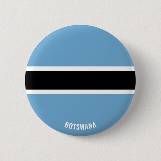 Botswana Flag Cute Patriotic Button (Front)