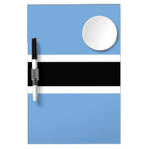 Botswana flag dry erase board with mirror