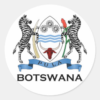 BOTSWANA - flag/emblem/coat of arms/symbol Classic Round Sticker