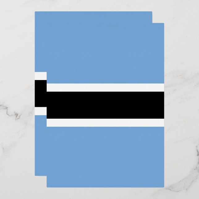 Botswana flag foil invitation (Front/Back)