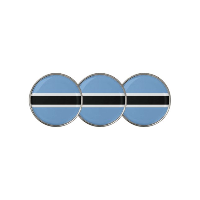 Botswana flag golf ball marker (3 Up)