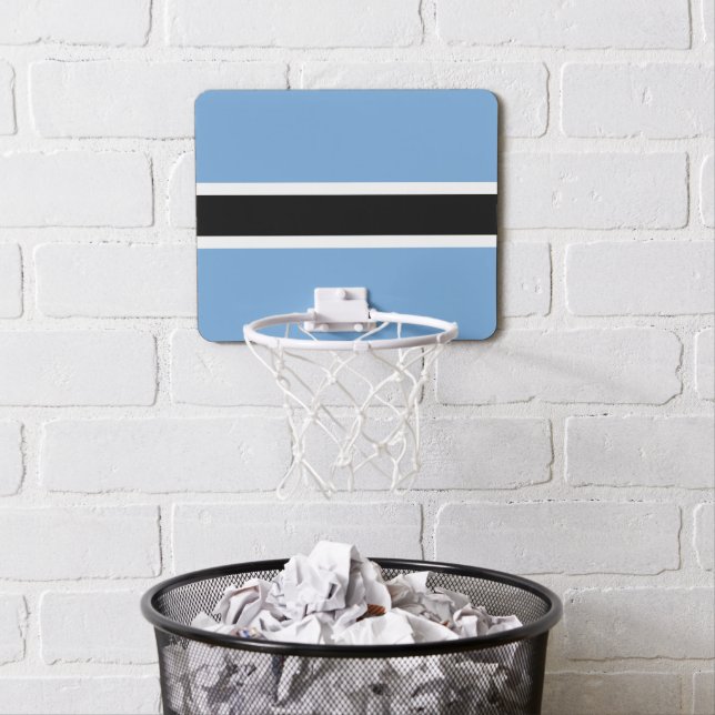 Botswana flag mini basketball hoop (In Situ)