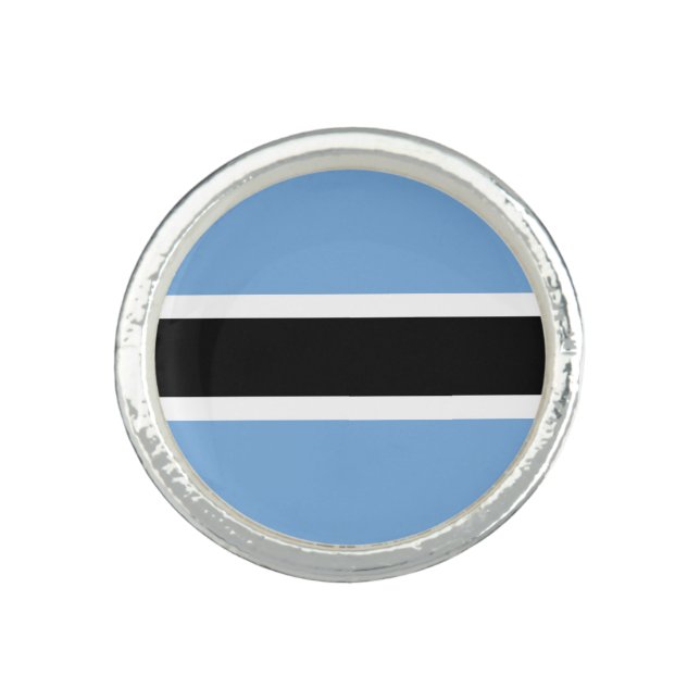 Botswana flag ring (Front)