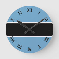 Botswana flag round clock