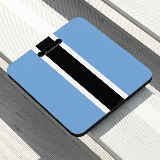 Botswana flag seat cushion (In Situ)