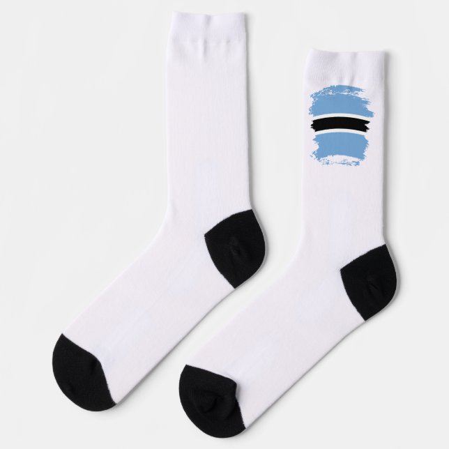 Botswana flag socks (Left)