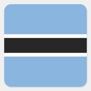 Botswana Flag Square Sticker