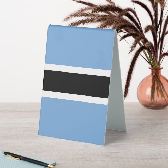 Botswana flag table tent (In SItu (Table))