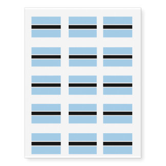 Botswana Flag Temporary Tattoos
