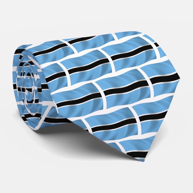 Botswana Flag Tie (Rolled)