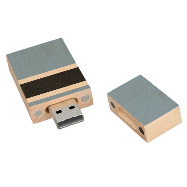 Botswana flag wood flash drive (Angled)