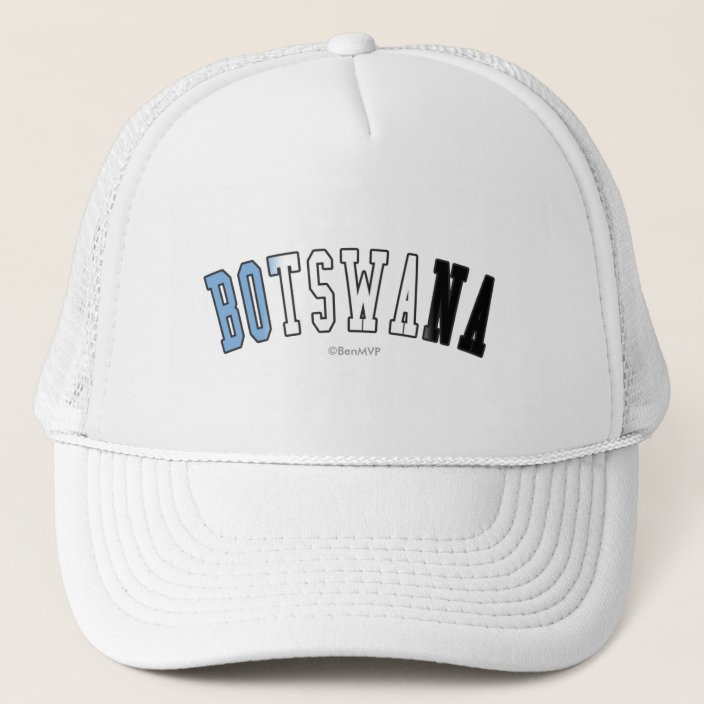 Botswana in National Flag Colors Hat