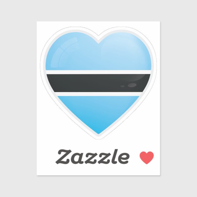 Botswana Love Flag  Sticker (Sheet)