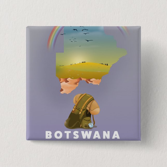 Botswana map button (Front)